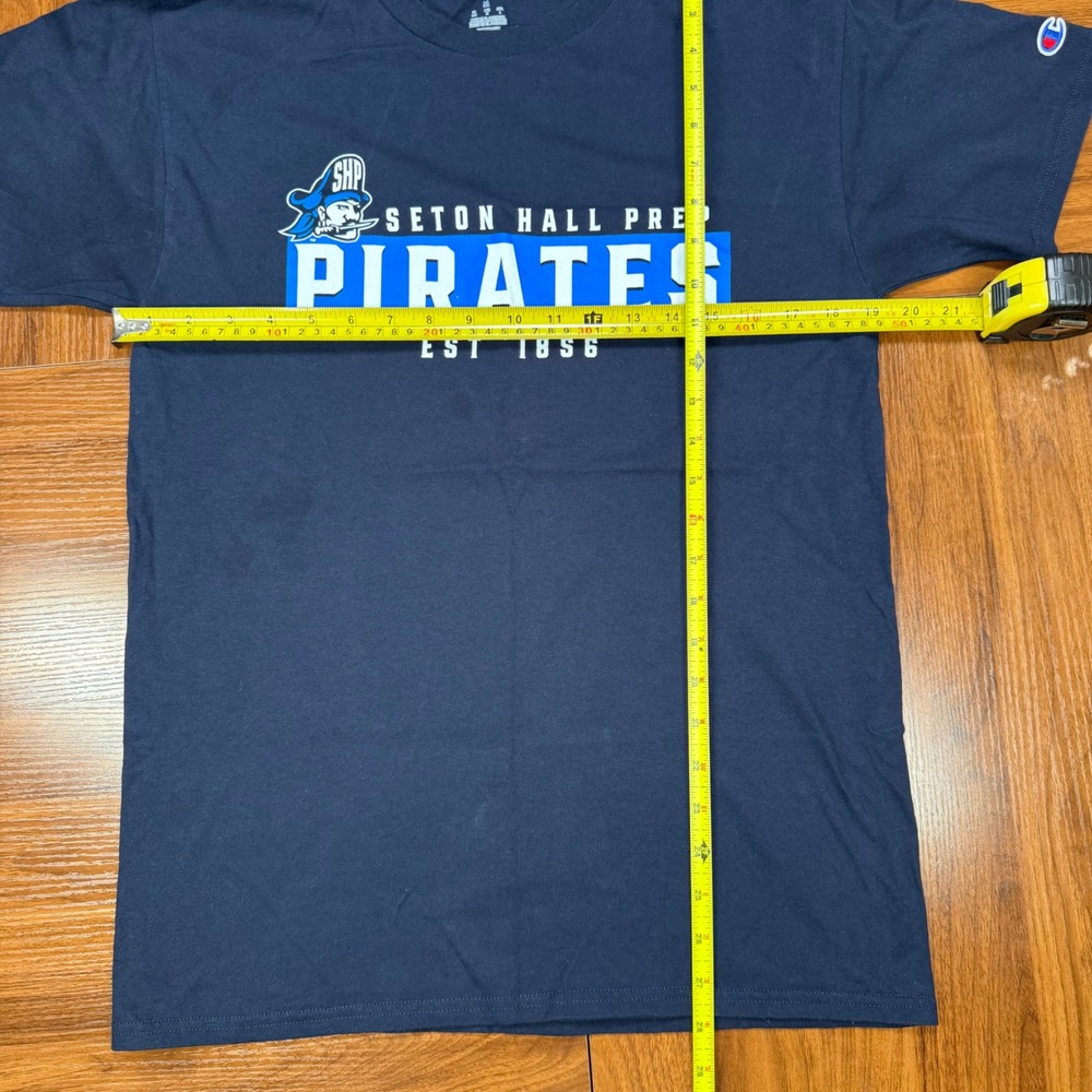 Champion Mens Seton Hall Prep Pirates Graphic T-Shirt Navy Blue Size M SHP 1856 - Picture 6 of 6